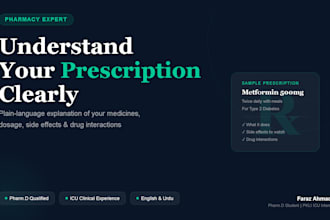 explain medicines, prescriptions and drug information