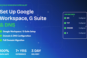 set up google workspace, g suite, dns, and domain migration