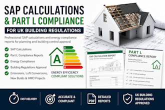 provide sap calculations and part l compliance reports UK
