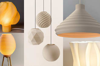 create a unique and modern custom 3d printed lamp design based on your ideas