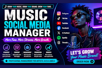 be your music social media manager and music marketing expert