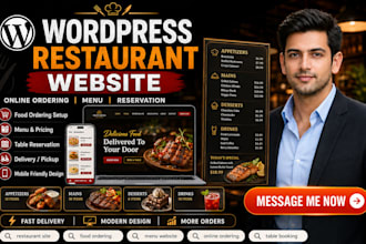 build restaurant website on wordpress with online ordering menu reservation