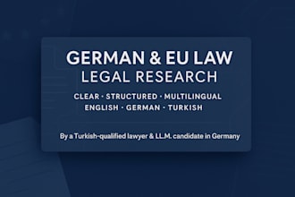 provide legal research on german and eu law