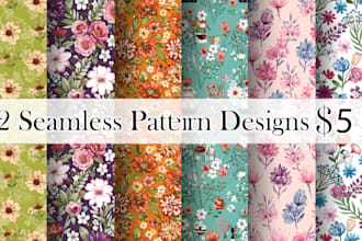 seamless pattern design vector repeat fabric textile patterns