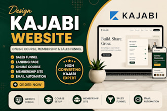build kajabi website, online course, membership, and kajabi setup, kajabi online
