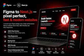 figma to nextjs, pixel perfect and responsive website