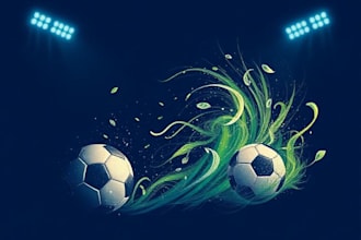 design a creative football or soccer thumb nail