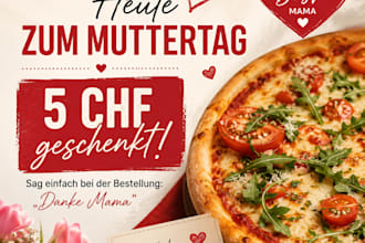 design modern instagram posts for restaurants