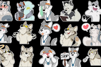 draw furry telegram stickers, discord stickers, nsfw furry stickers, and emotes