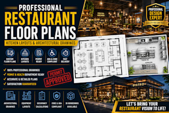 design professional restaurant floor plans kitchen layouts architectural drawing