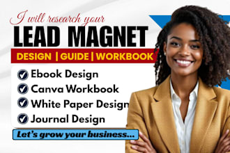 design PDF lead magnet, workbook, ebook and checklist