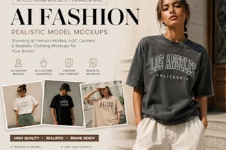 ai fashion clothing, ai clothing models, fashion ugc, realistic model mockup