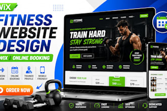 design wix fitness website for gyms and personal trainers with online booking