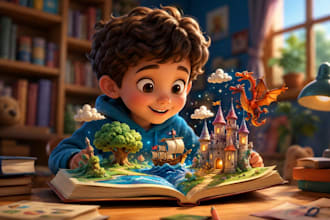 children story book illustration children story book
