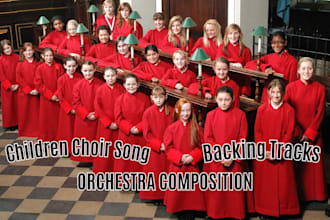 record female gospel song, children choir style, backing vocal for your track