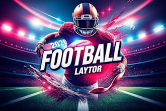design stunning football flyer, football poster and football graphics