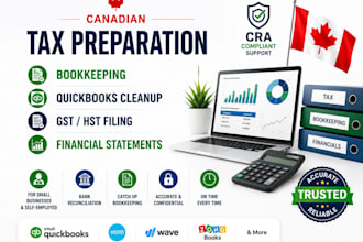 do canadian tax bookkeeping cleanup gst hst filing and financial statement