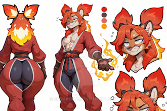 draw your nsfw sfw VR chat dakimakora headshot refsheet of furry character