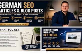write SEO optimized german blog posts and articles