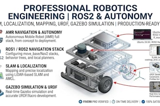 design urdf robot models and setup ros2 gazebo simulations