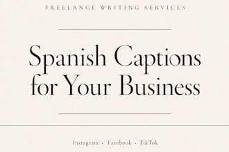 spanish social media captions writer for your business