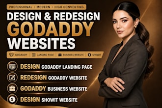 design godaddy landing page website redesign godaddy business website showit