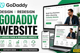 design godaddy landing page website redesign godaddy business website showit