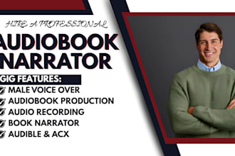 narration, produces, audiobook, voiceover, voice acting, acx audible audiobook