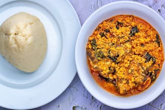 do eba semo fufu amala and egusi food menu