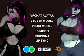 design 3d vrchat avatar 3d character vtuber vroid model 3d booth model live 2d