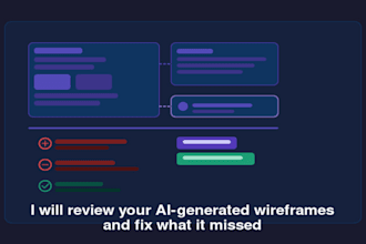 review your ai generated wireframes and fix what it missed