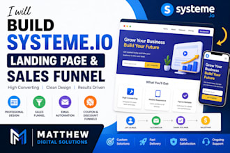 build a high converting systeme io landing page and sales funnel