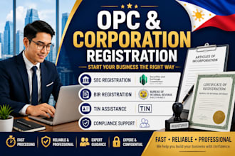 register your opc or corporation with philippine sec and bir