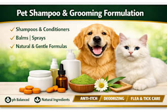 formulate natural organic pet shampoo conditioner and grooming products for pet
