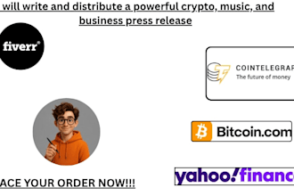 write and distribute a powerful crypto, music, and business press release