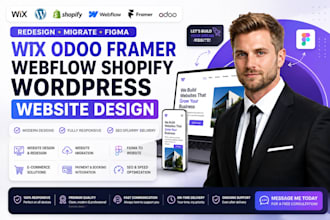 redesign migrate figma wix odoo framer webflow shopify wordpress website design