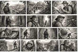 design storyboard illustrations for films movies