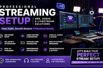 setup obs, streaming audio routing and professional livestream systems