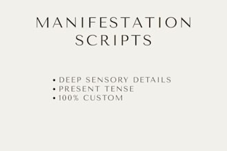 write a custom manifestation script or story