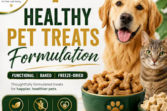 formulate pet supplements for dogs and cats including chews powders and liquid