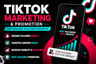 manage tiktok marketing and promotion for organic follower growth
