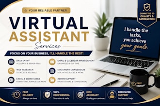 do data entry, excel work, web research and virtual assitant tasks