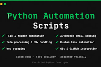 write python scripts to automate your repetitive tasks