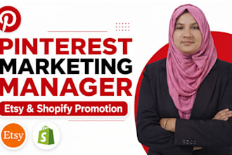 pinterest marketing manager for etsy promotion shopify SEO traffic sales growth