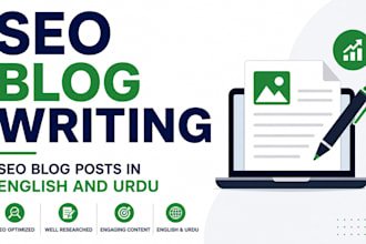 write SEO blog posts in urdu and english
