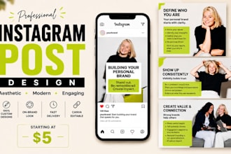 design aesthetic instagram posts and carousel posts