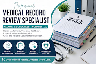 organize and analyze medical records for personal injury