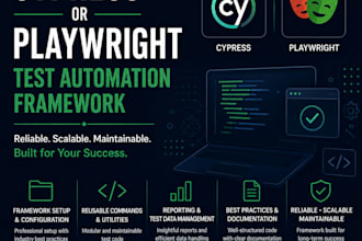 create a cypress or playwright test automation framework