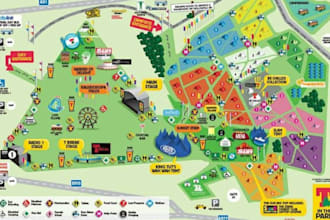 design custom festival site maps for outdoor events fairs and concerts