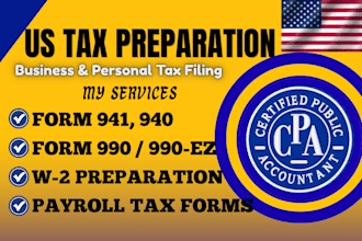 prepare and amend form 941, 940, w2 and 1099 payroll tax filings